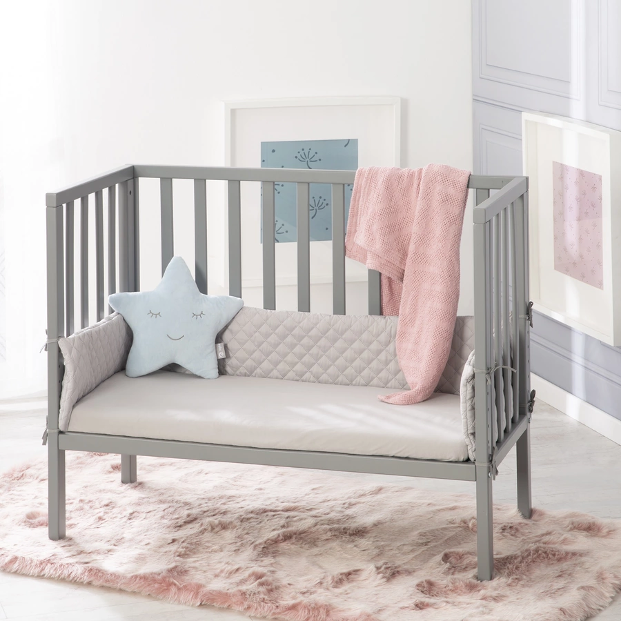 roba Beistellbett 2in1 Taupe Style grau inkl. Matratze