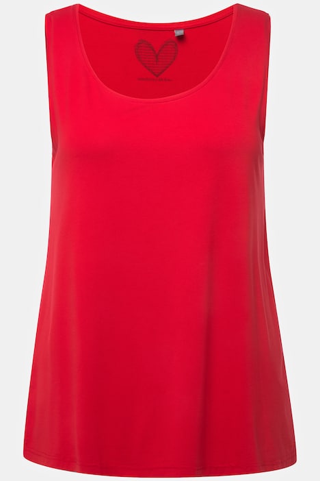 Top, Classic Fit, Rundhals, Stretch, breite Träger, ärmellos