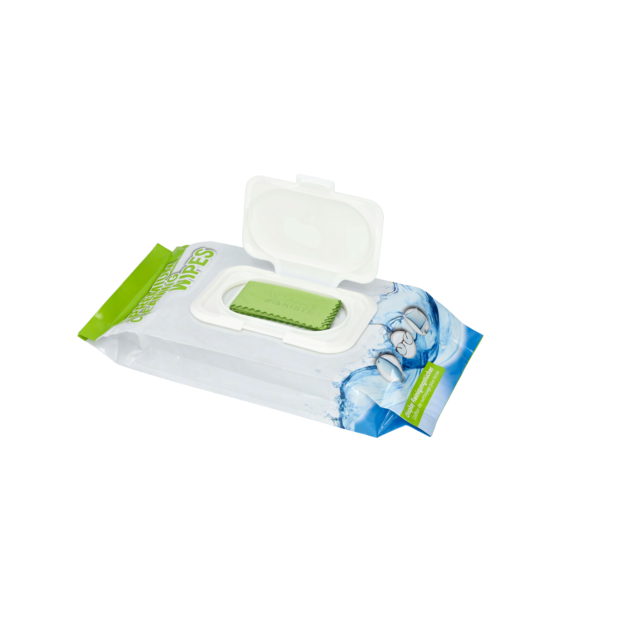 (1 Pack à 50 Stk.) Premium Cleaning Wipes Display Reinigungstücher Screen Cleaner Pack mit Mikrofasertuch