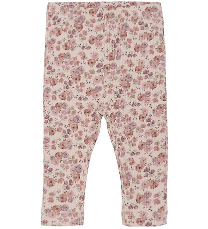 Minymo Leggings - Rib - Peach Peitsche