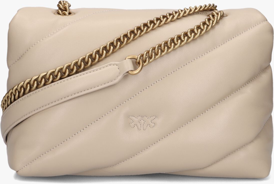 beige pinko schoudertas love puff classic