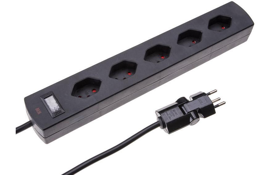 Steckdosenleiste Safety-Line 5x T13Steckdosenleiste mit Kinderschutz und Clip-Clap-Stecker