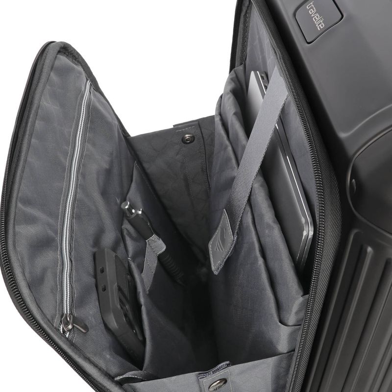 Valise cabine rigide Next Aluminium 55 cm Noir