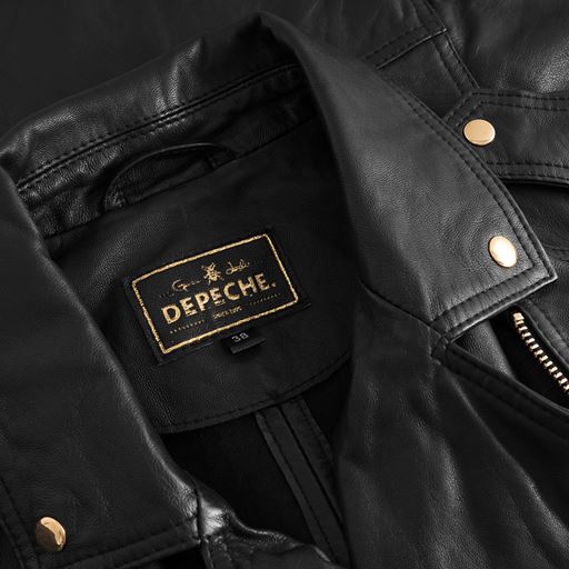 Depeche Noora Læderjakke, Black, 38