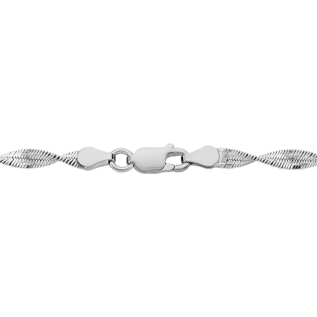 Collier Ciana Torsade Diamante Argent Blanc