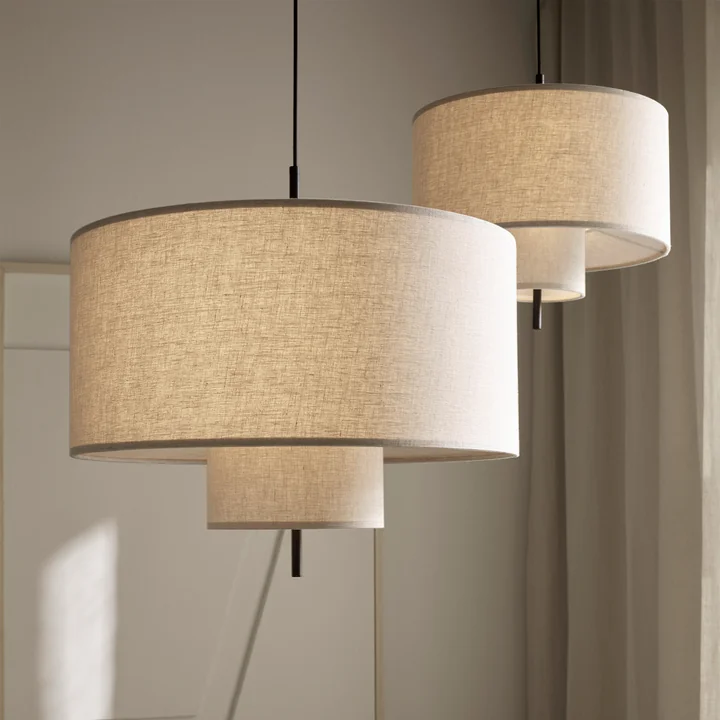 New Works - Margin Pendelleuchte Ø 70 cm, beige