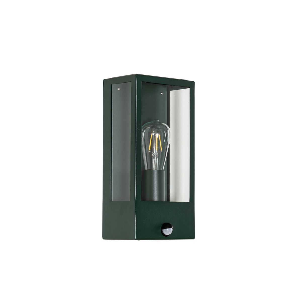 Buiten wandlamp donker groen met bewegingsmelder IP44 - Rotterdam