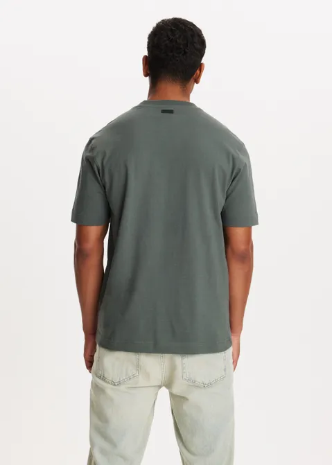T-shirt met print bloem groen (GRN.G)