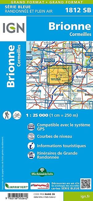 IGN - 1812 SB BRIONNE CORMEILLES 1 25 000