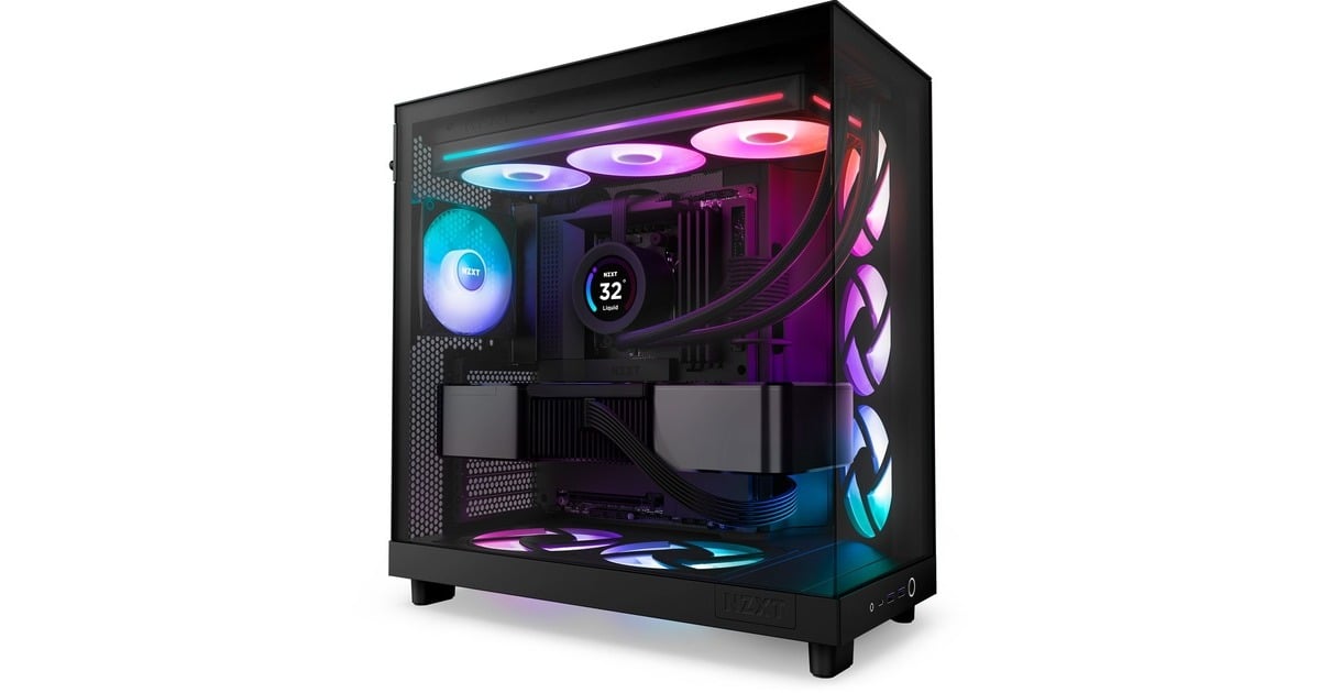 NZXTF360 RGB CORE case fans  (Zwart, 3 stuks, 360 x 120 x 26 mm)