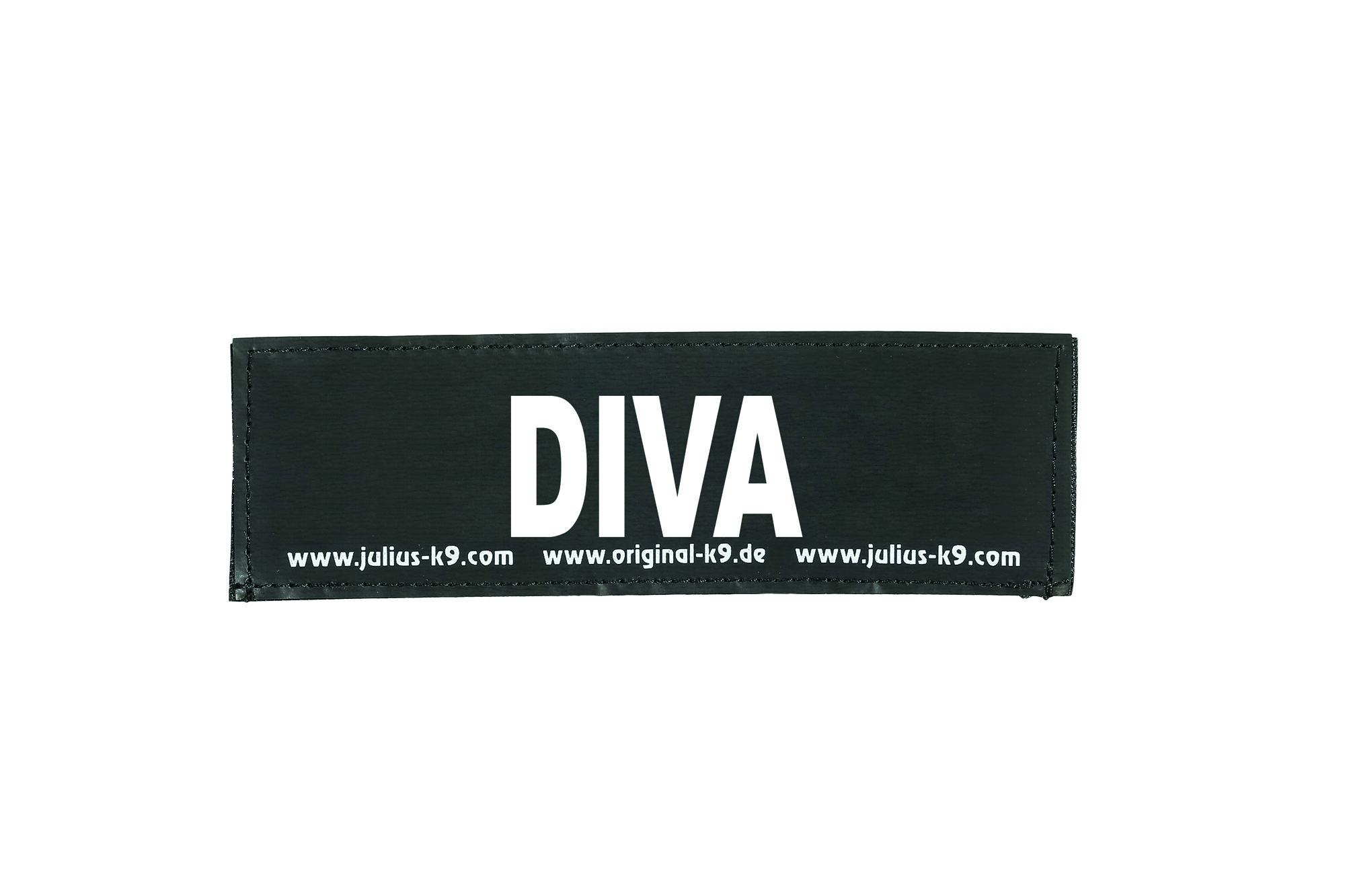 JULIUS K9 Label  - Halsbandlabel Hond - zwart/wit - Maat 1-4