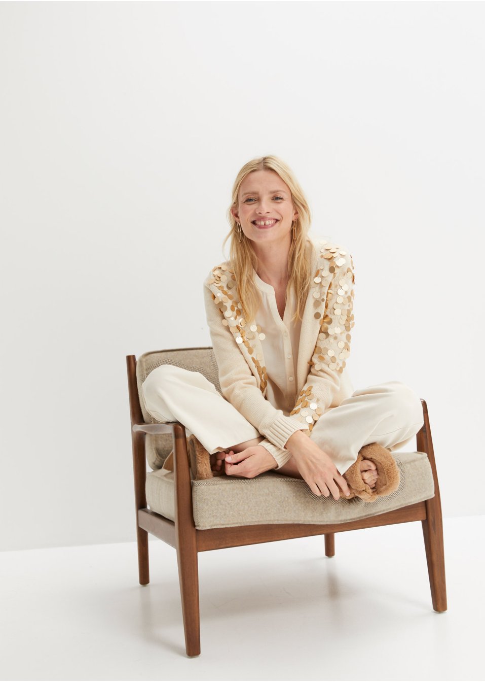 Gilet en maille à paillettes
