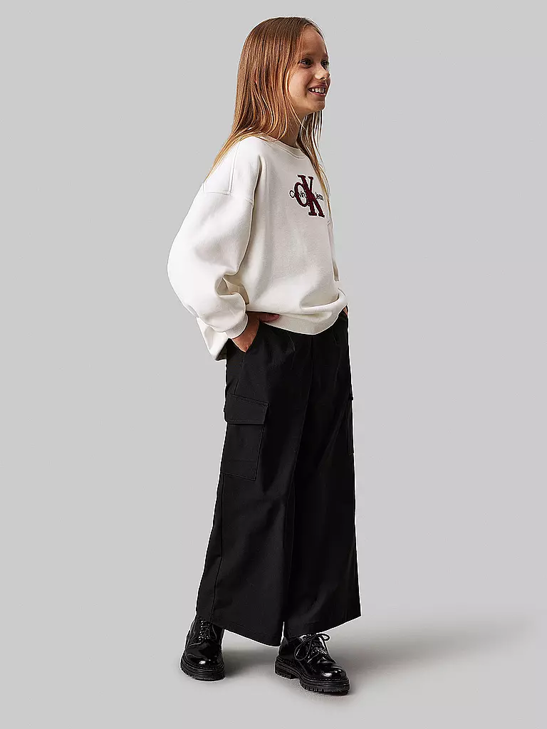 CALVIN KLEIN JEANS Mädchen Cargohose schwarz