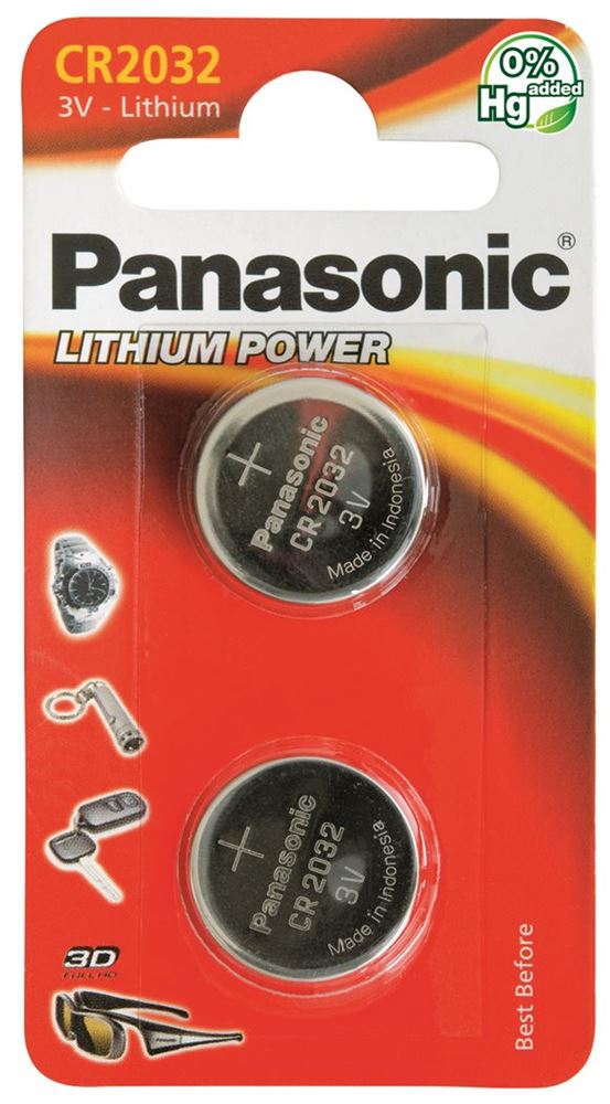 PANASONIC Batterien Knopfzelle CR2032 Blist 2 Stk