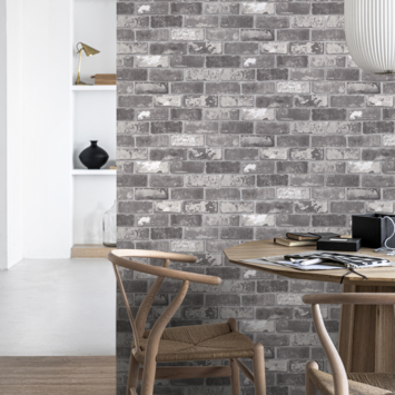 vtwonen vliesbehang Bricks grijs (dessin 2234-03)