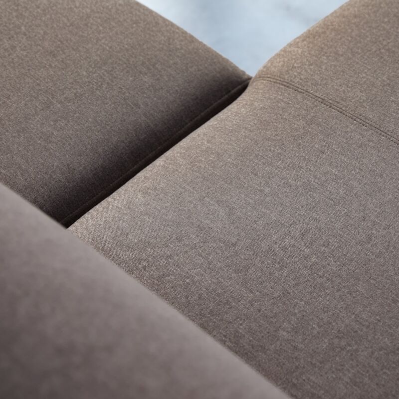 Canapé d'angle gauche Finn en tissu, 4 places, gris taupe