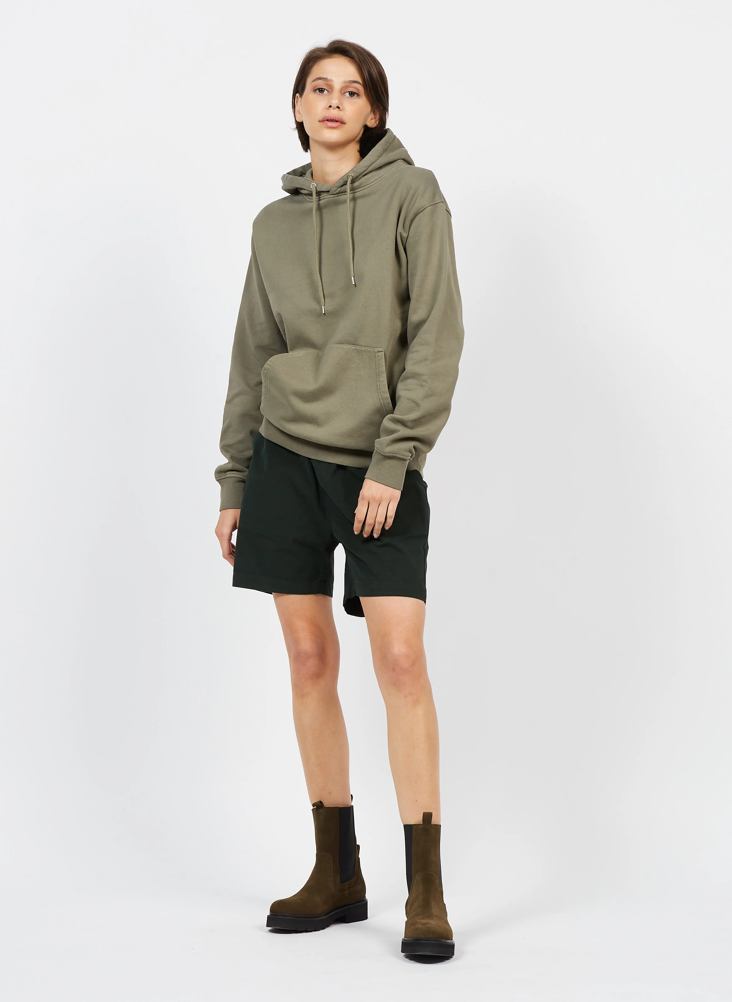 JONNA - Boots à petits talons en cuir | Kaki