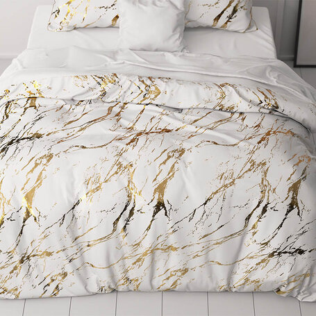 Dekbedovertrek Glamour Marble - Wit