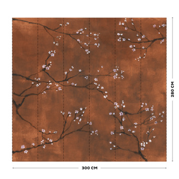 Fotobehang Chinese bloesem terra (107936)