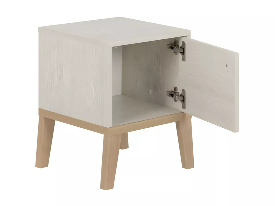 Chambre Enfant Complète (120*190) Bois blanchi - SOLVEIG