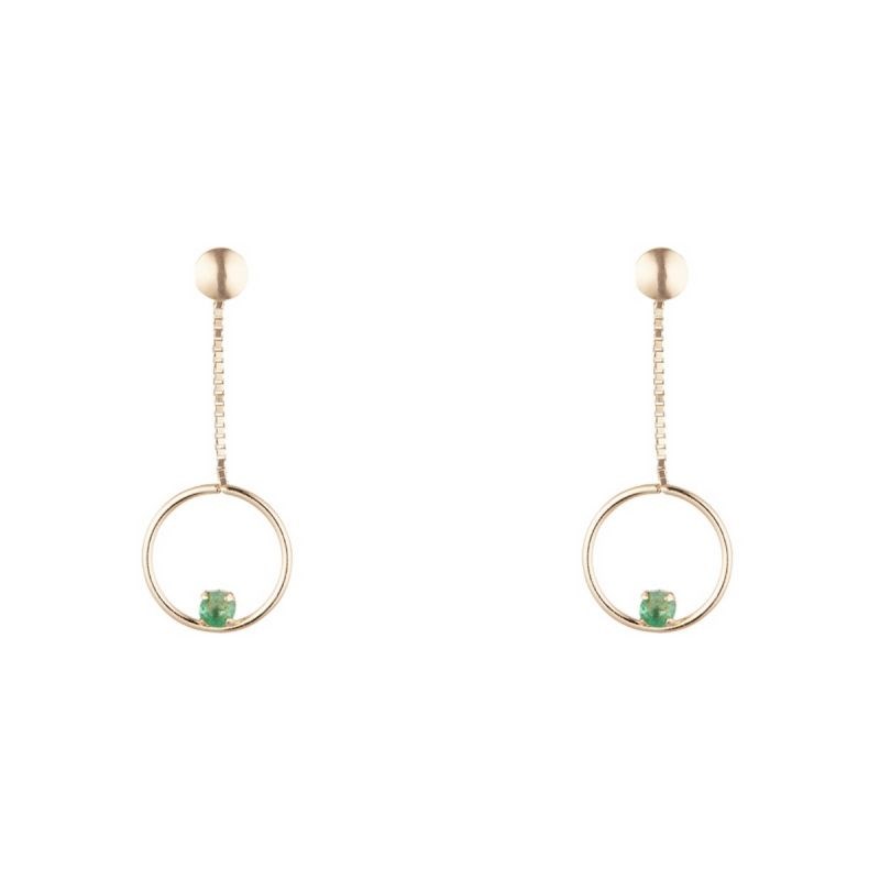 Boucles d'oreilles Or jaune  et pierres