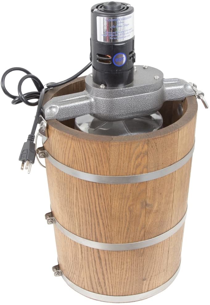 Machine à glace country 6 qt-baignoire en bois classique-moteur électrique de campagne