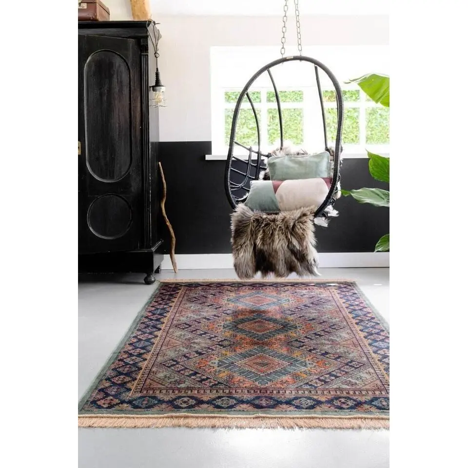 Tier Interieur05 Vintage Vloerkleed Khepera Groen - 200 x 137 cm
