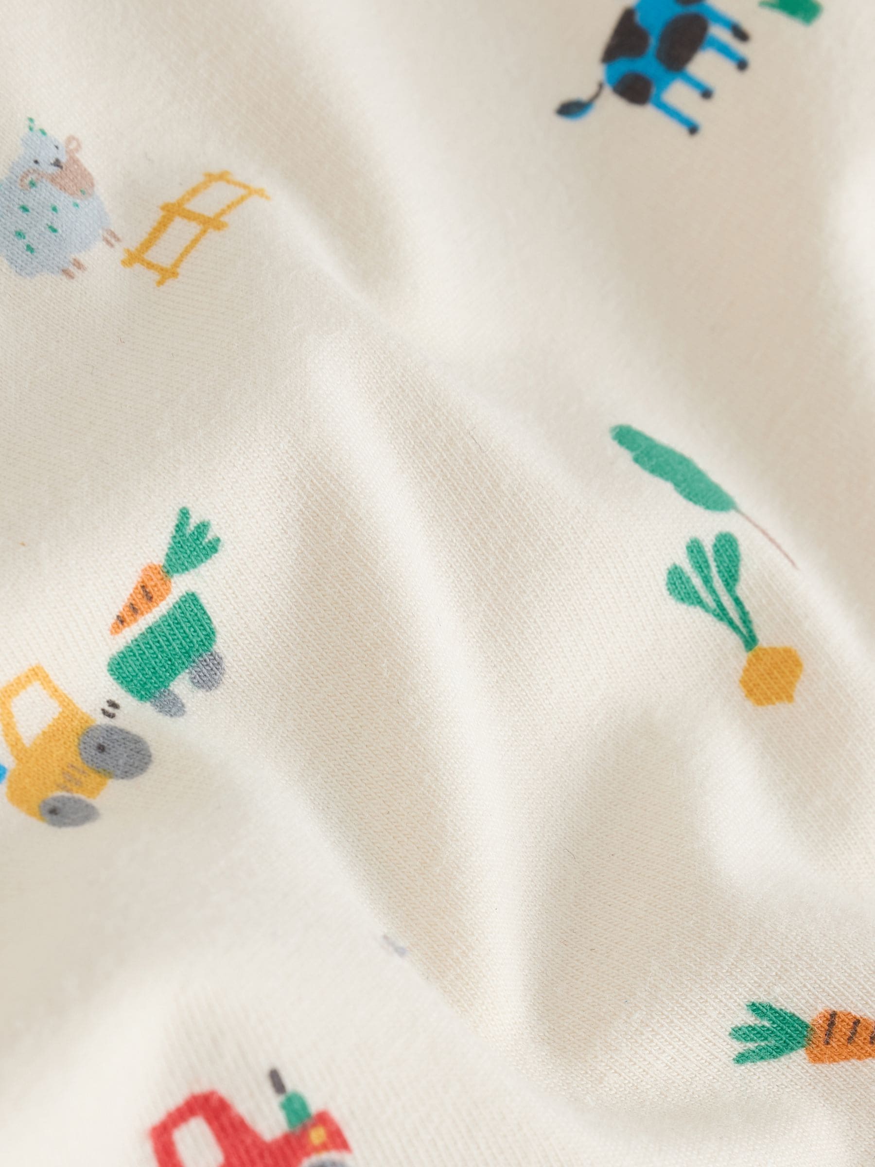 Groen met boerderijprint - Babyset van tuinbroek en rompertje (0mnd-2jr)