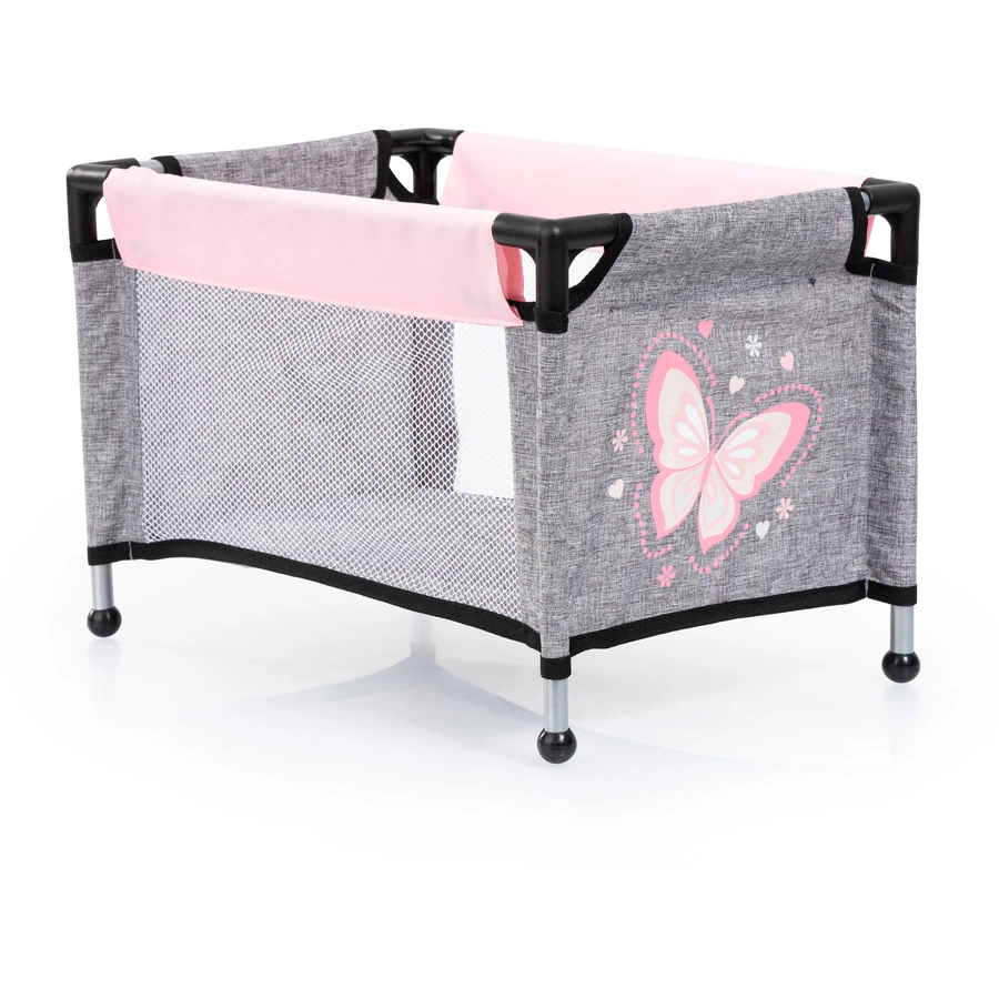 bayer Design Kombi-Puppenwagen Mega Set GrauRosa
