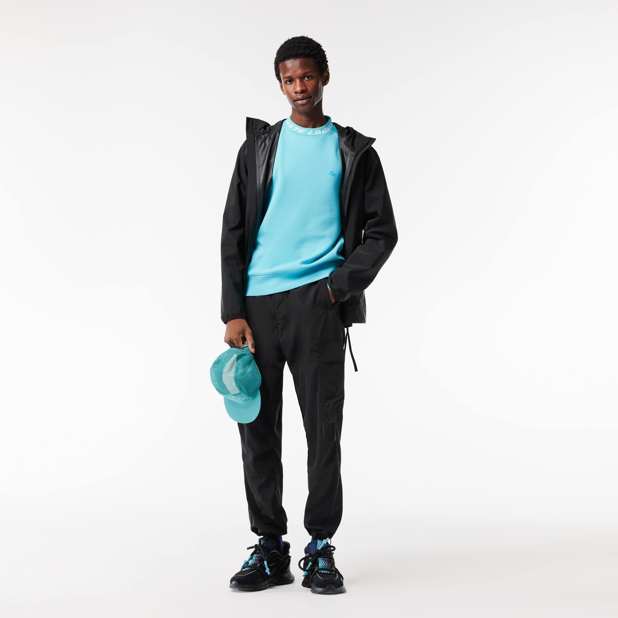 Sweatshirt homme Lacoste avec col siglé en double-face Sweatshirts - Bleu - Lacoste - Homme