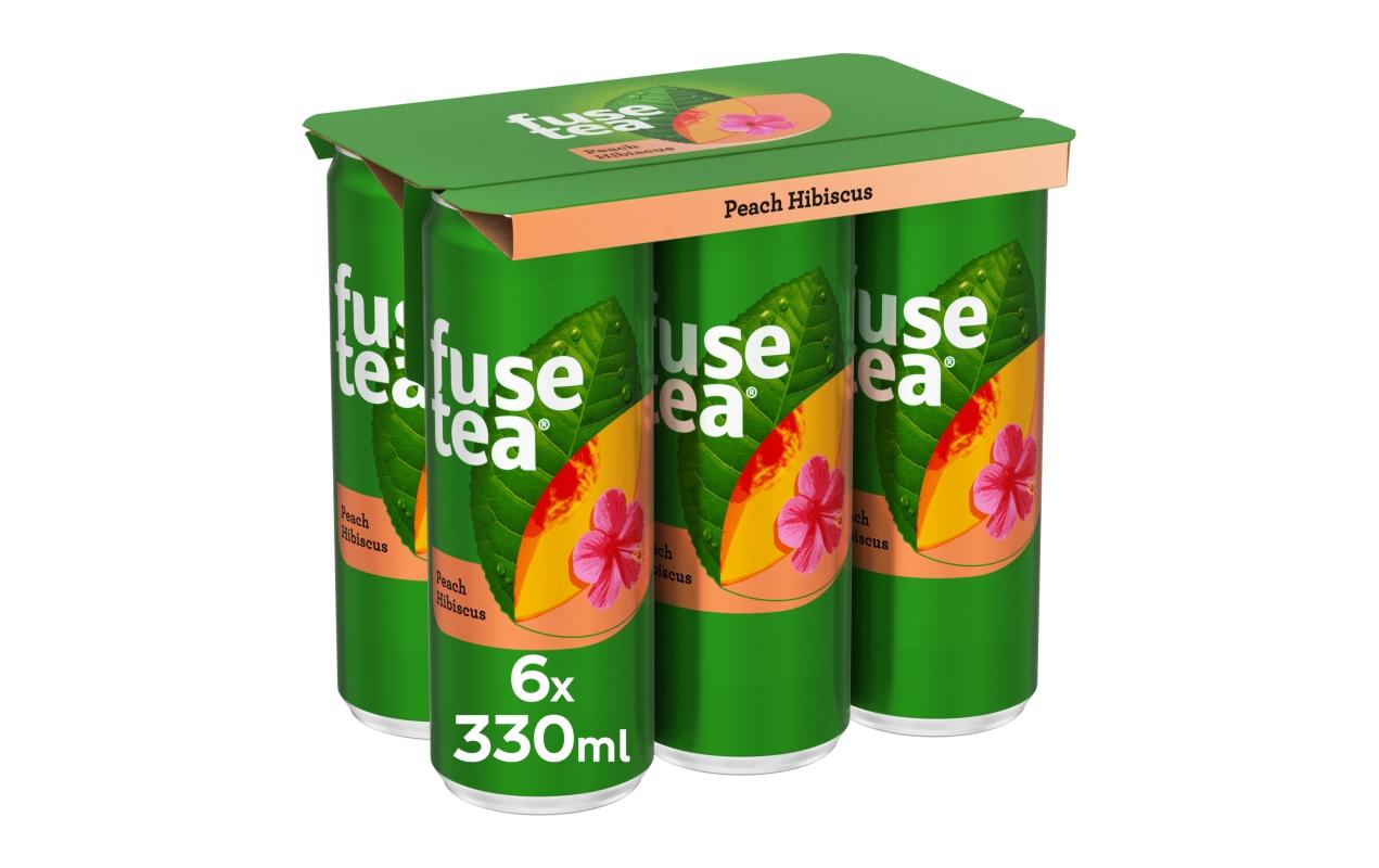 Black Ice Tea Peach-Hibiscus 6 x 0.33 lErfrischender Pfirsich-Eistee