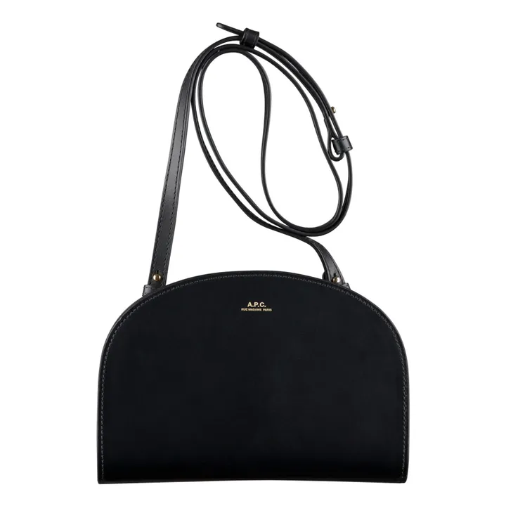 A.P.C. Clutch Demi Lune Cuir Lisse | Noir