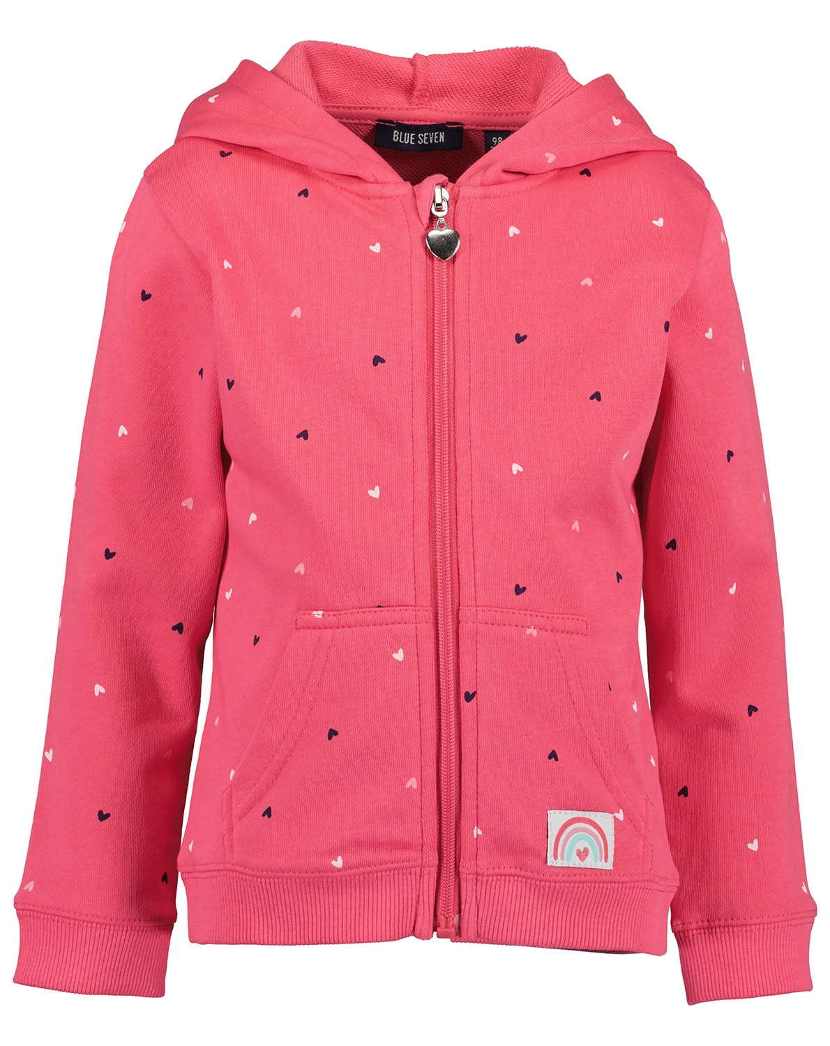 Kapuzen-Sweatjacke SMALL HEARTS in pink