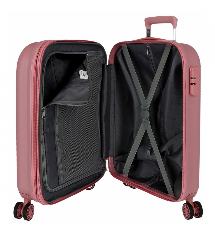 Mala de cabine expansível Movom Riga, rosa - 40x55x20cm -