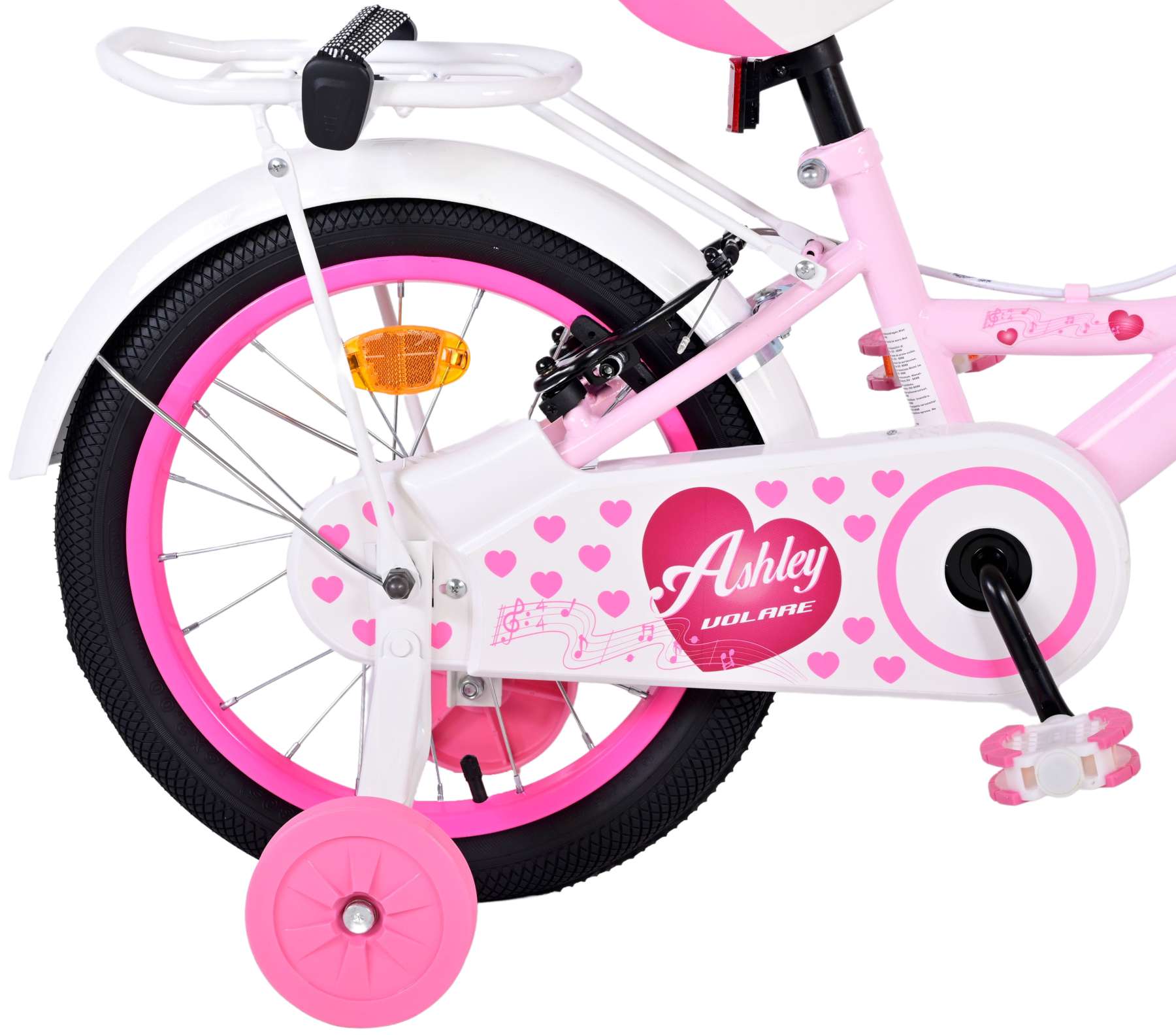 TPFSports Ashley Kinderfahrrad - Mädchen - 16 Zoll - Rücktritt + Handbremse - Rosa