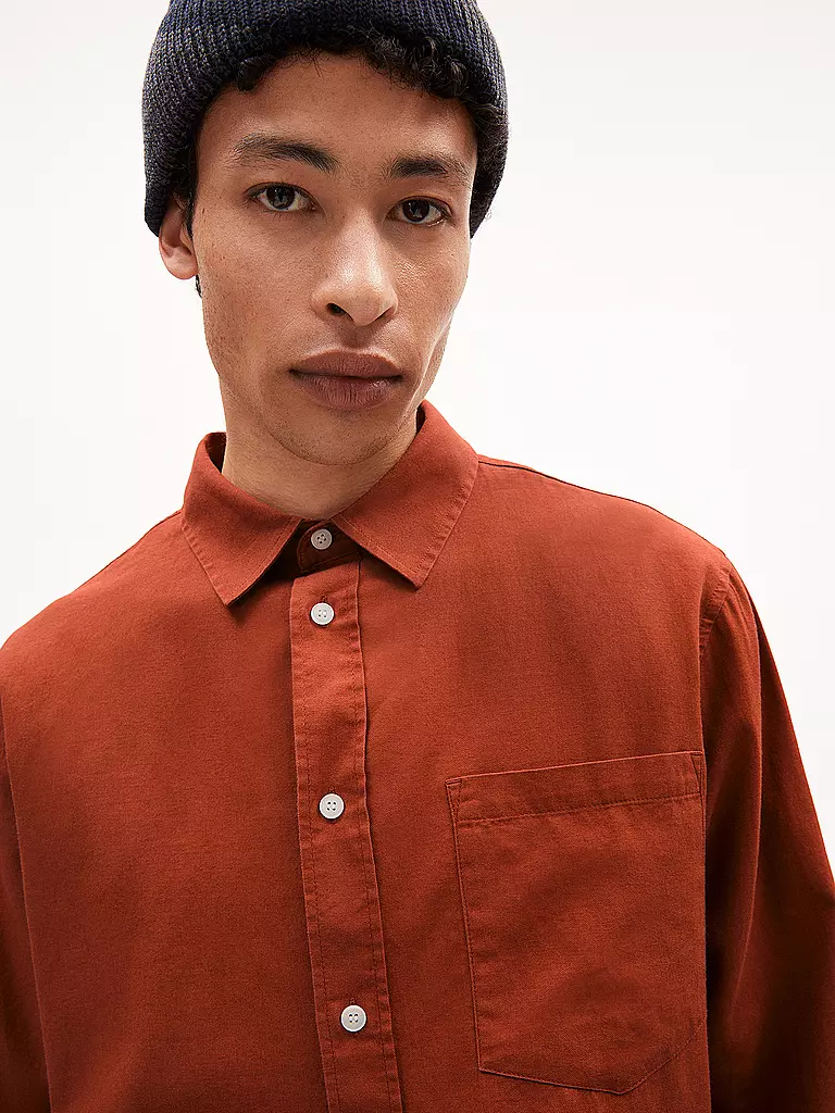 ARMEDANGELS Hemd Regular Fit DAANIL orange