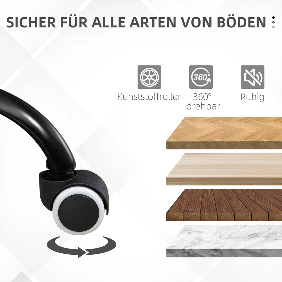Vinsetto Bürostuhl mit Gaslift Höhenverstellung braun