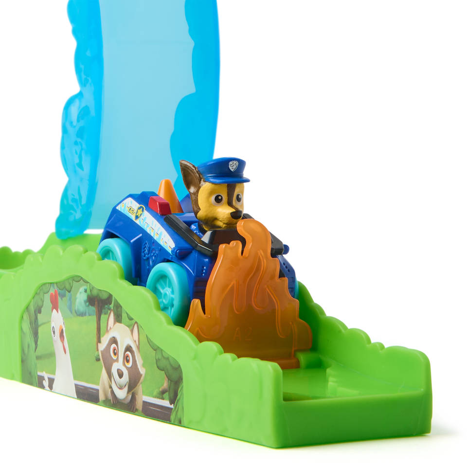 PAW Patrol Pup Squad-reddingslooping baanspeelset met speelgoedauto's