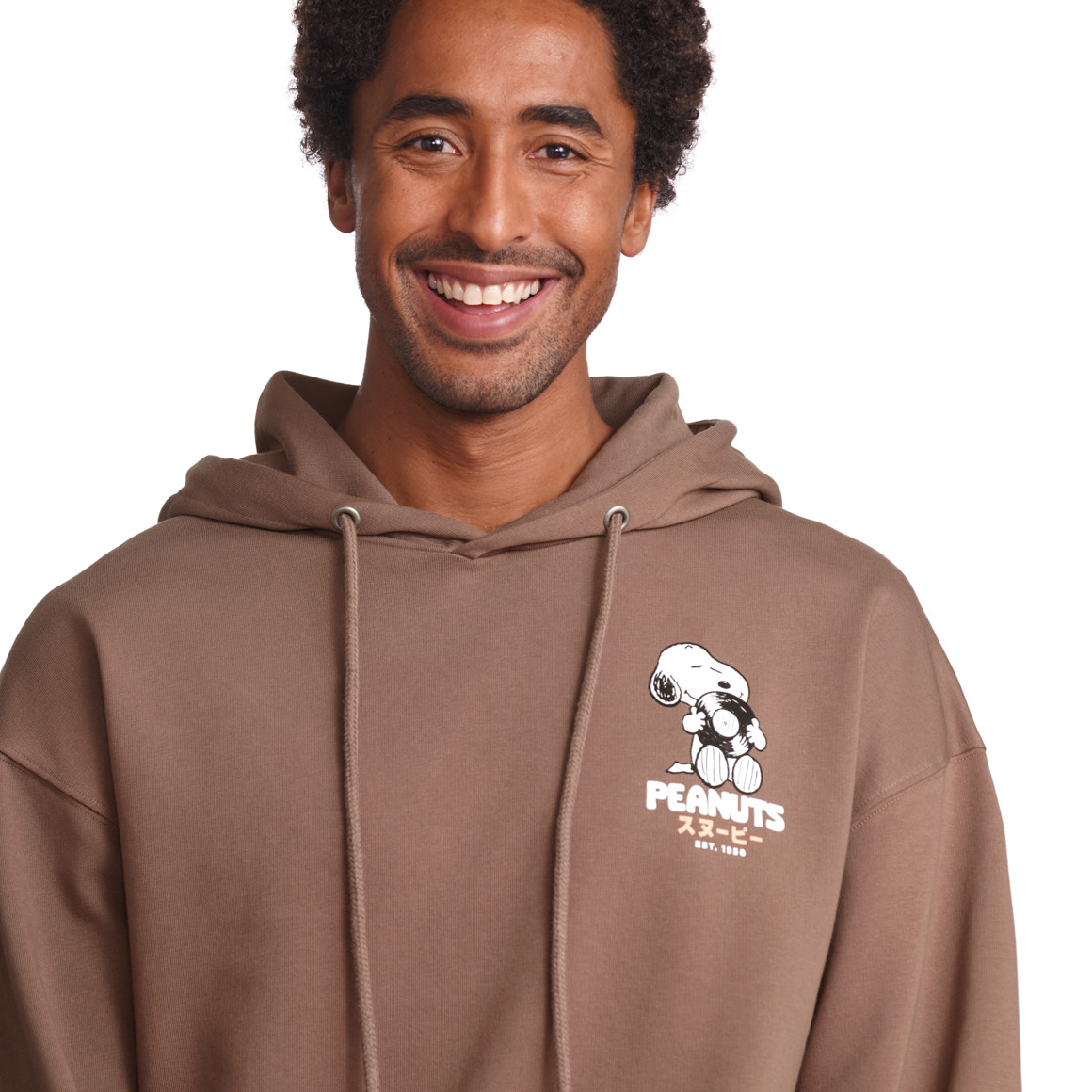 Jonas Nielsen Peanuts Hoodie mit Rücken-Print braun