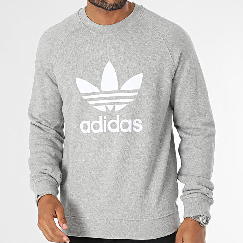 Sweat Crewneck Trefoil IM4501 Gris Chiné
