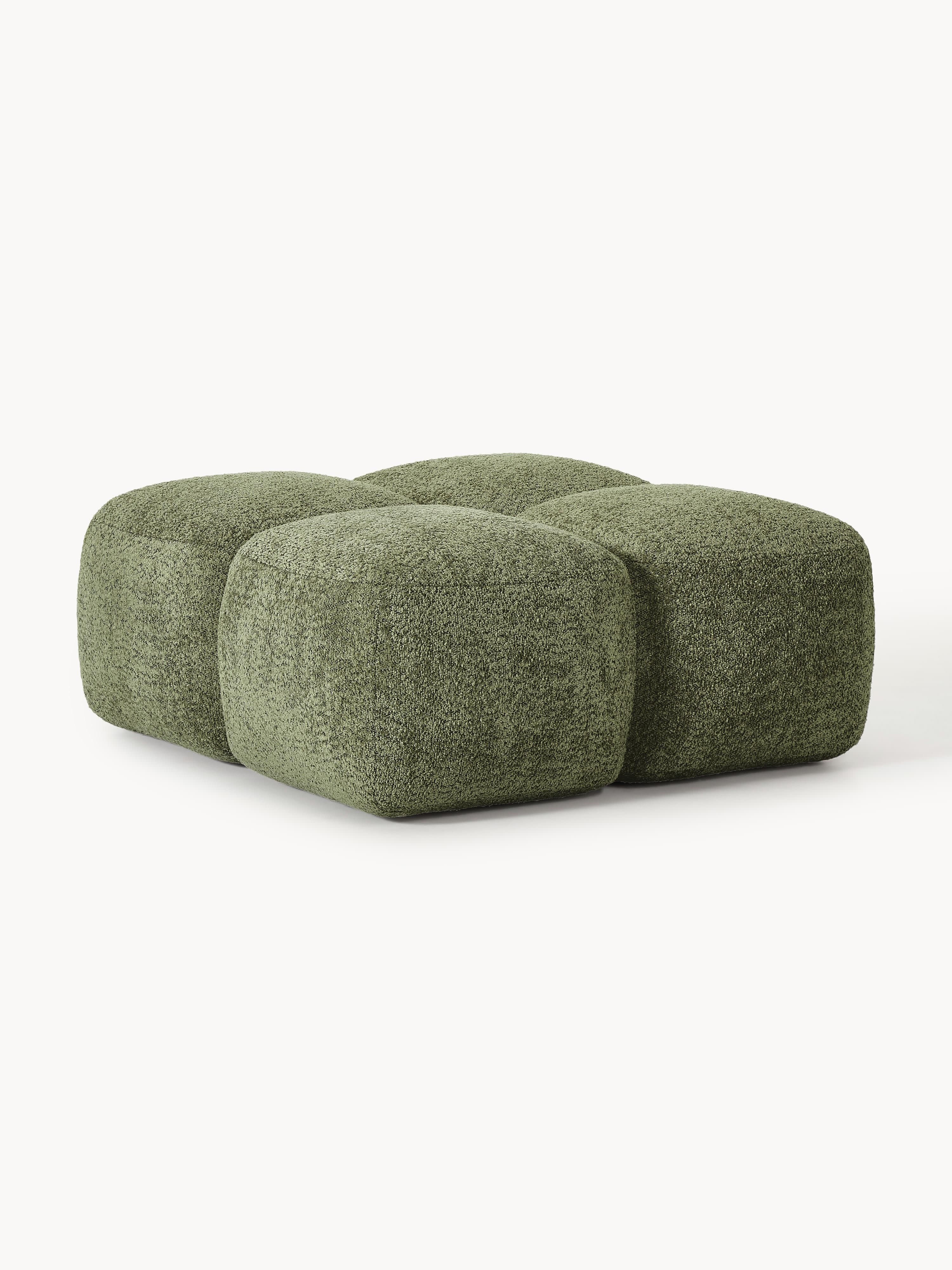 Voetenbank Tayla van teddy-bouclé