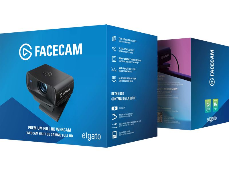 Elgato Webcam Facecam MK.2 HDR fähige Full HD-Webkamera für professionelle Leistung bei schlechten Lichtverhältnissen