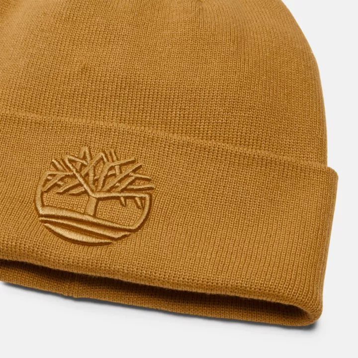 Bonnet avec broderie en 3D ton sur ton pour homme en jaune