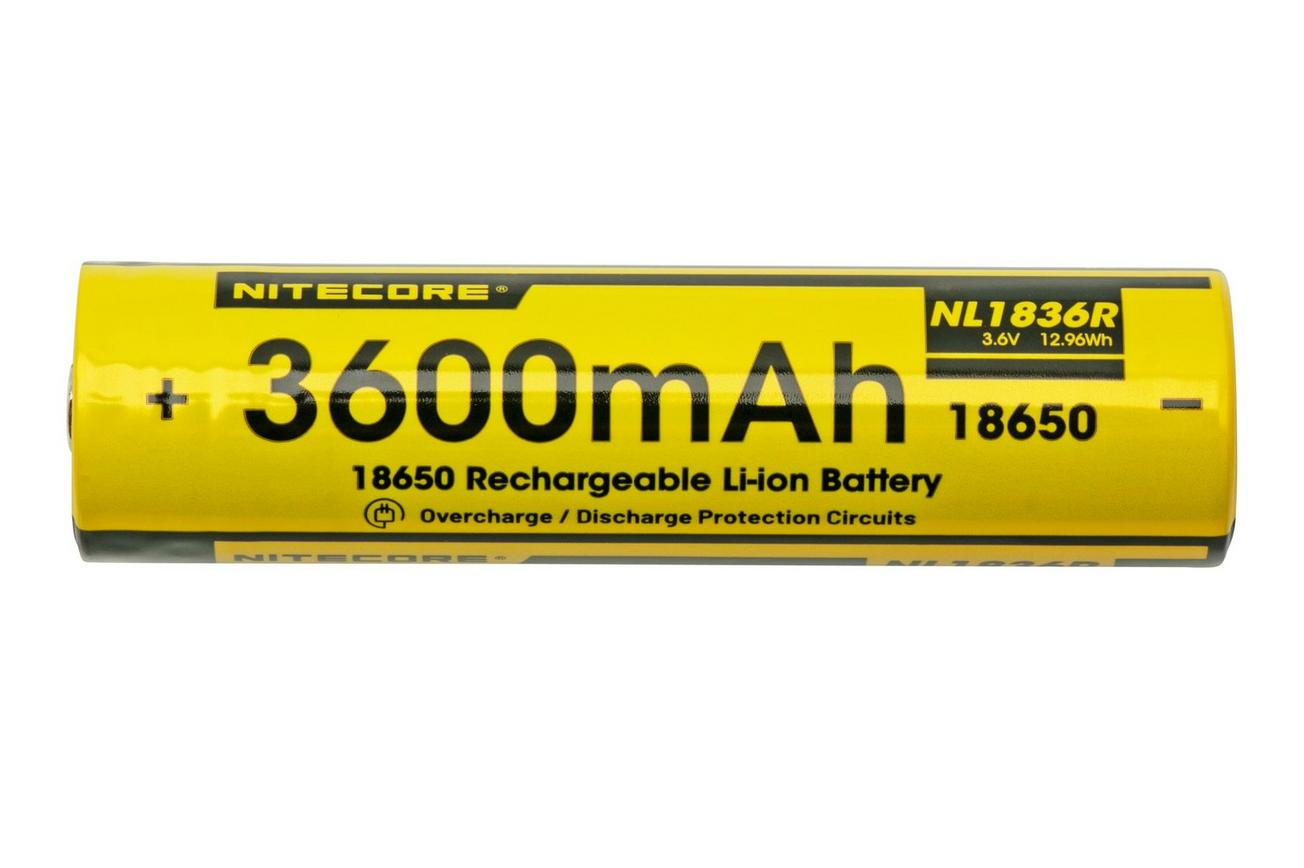Nitecore NL1836R USB-C oplaadbare 18650 Li-ion accu, 3600 mAh