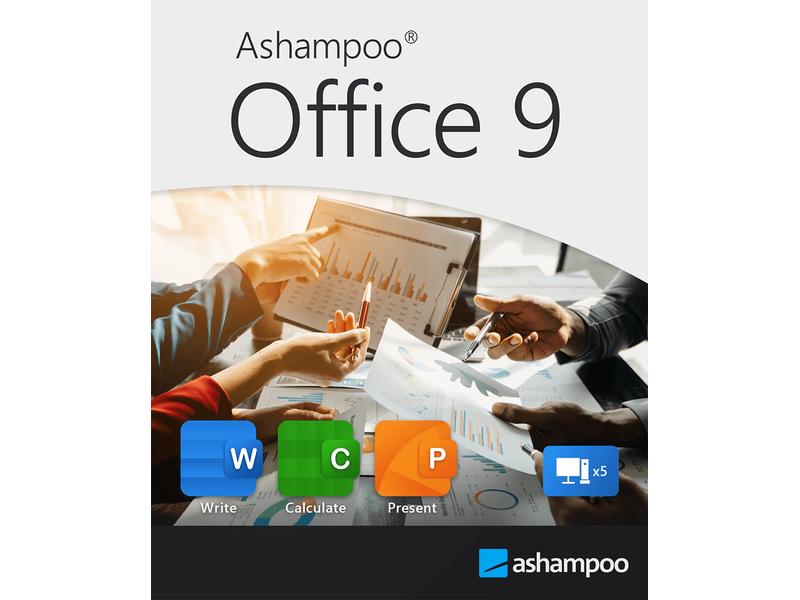 Ashampoo Office 9 ESD, Vollversion, 5 PC Erstelle mühelos Dokumente, Kalkulationen und Präsentationen – hervorragend kompatibel