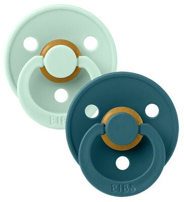 BIBS Smokk Colour 2-pack Lateks Størrelse 1, Nordic Mint/Forest Lake
