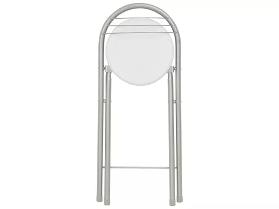 Ensemble de bar avec étagères 3 pcs Bois et acier Blanc