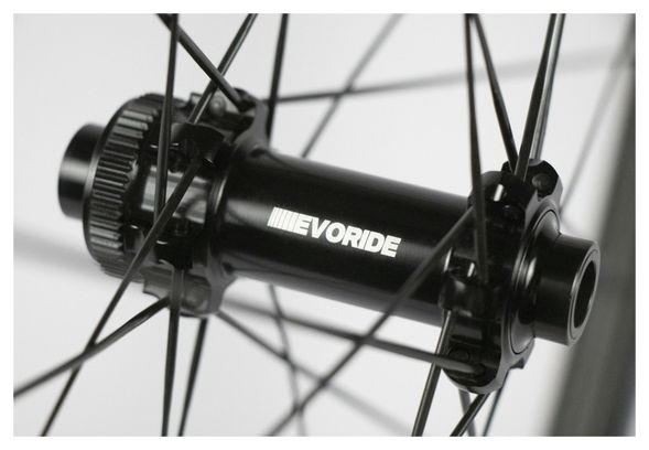Paire de roues Evoride EvoJet 35mm – Holographique - 700c DISQUE – 1395gr - 12x100 / 12x142 – Shimano 10/11 vitesses - Centerlock – 2023
