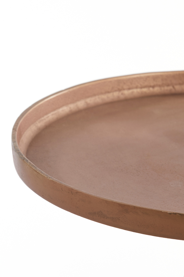 Bijzettafel 41-63 cm bruin brons