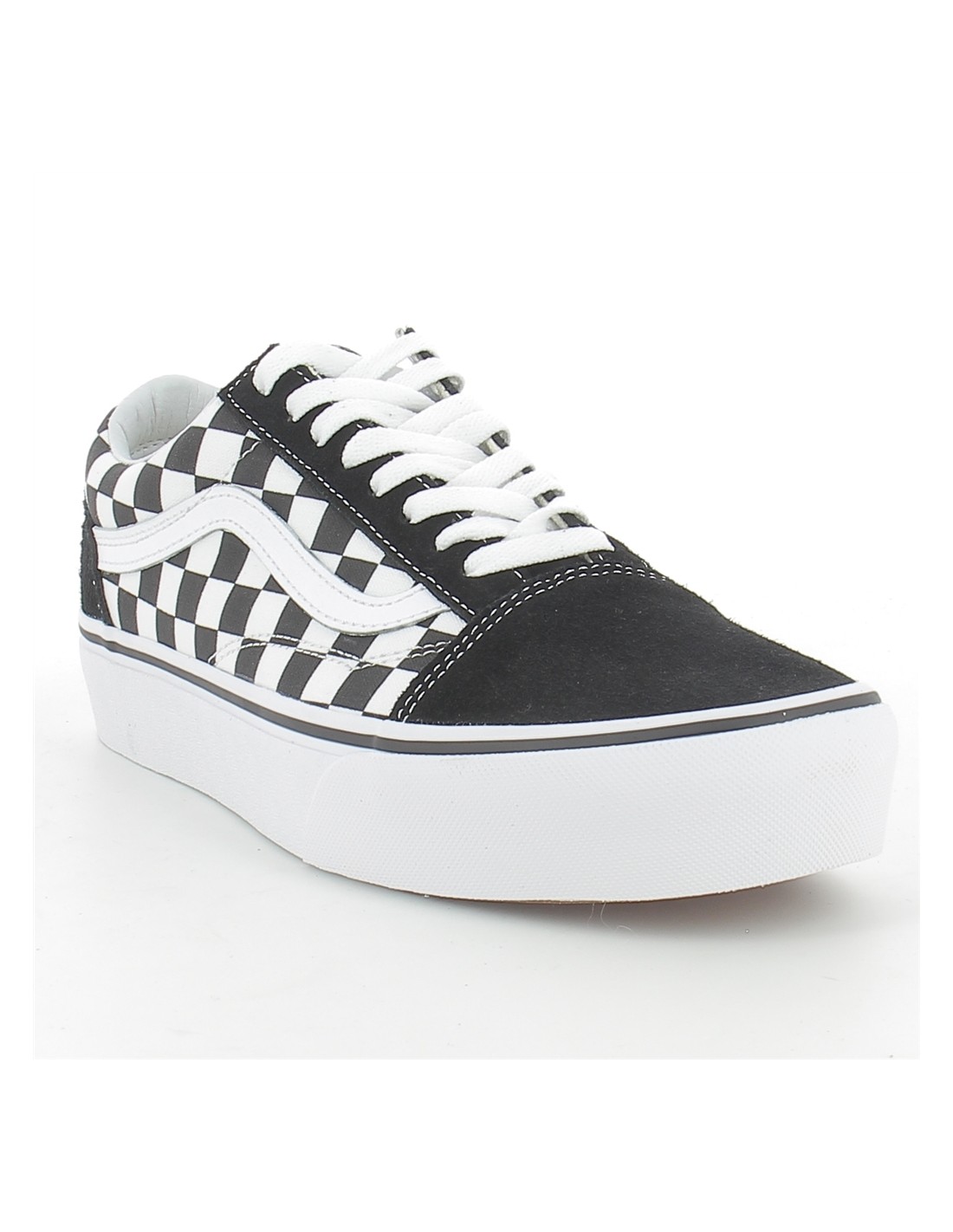 vans Sneakers compensées femme ua old skool platform  noir/blanc